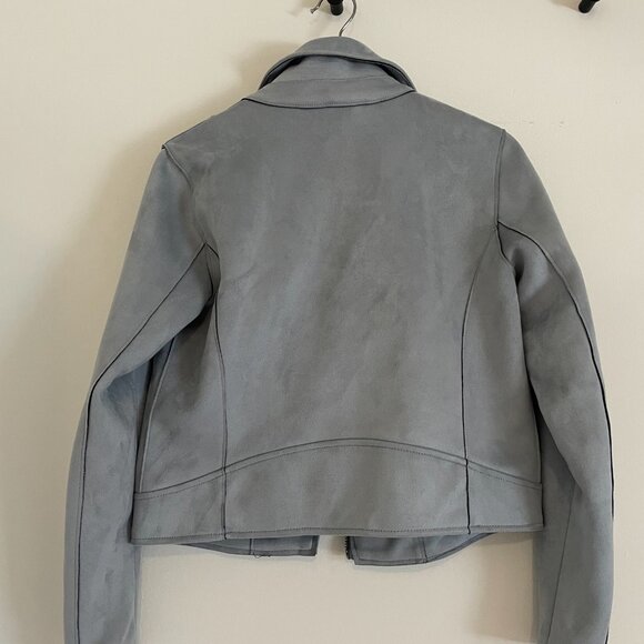 Dynamite Grey Faux Suede Moto Jacket – Size S - Picture 4 of 4